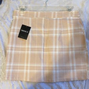 Forever 21 pink plaid skirt